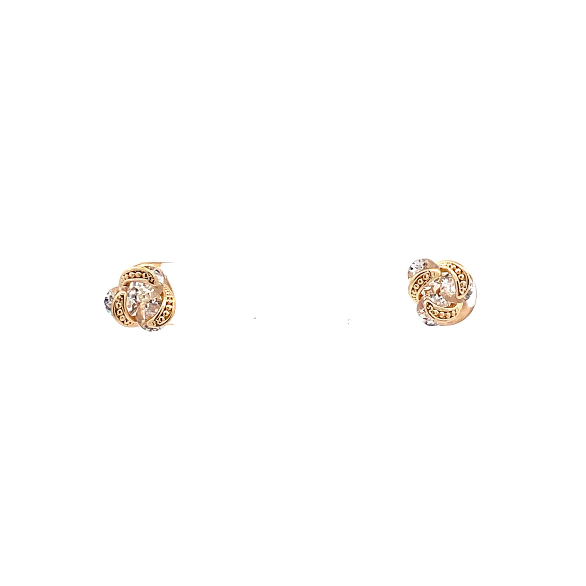 The One Jewelry gold-tone Swirl - CZEG01 stud earrings