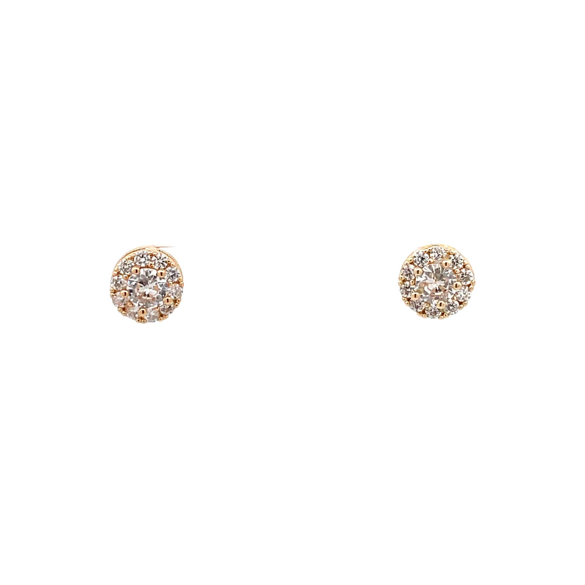 The One Jewelry gold-tone round cluster stud earrings - CZEG05