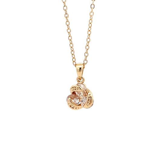 The One Jewelry gold-tone Swirl - CZNG01 pendant necklace