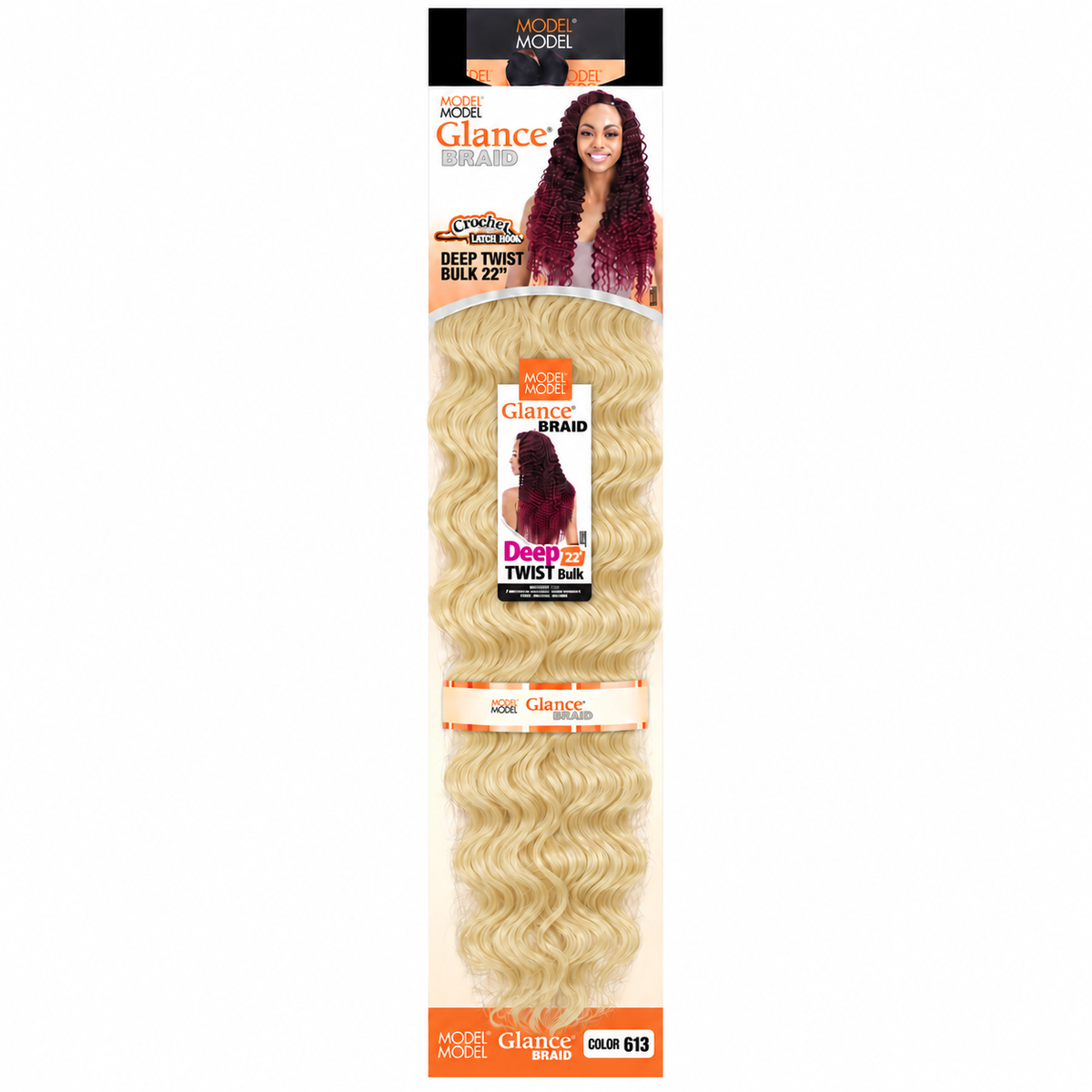 Model Model Glance Deep Twist Bulk 22 inch retail package — solid color 613