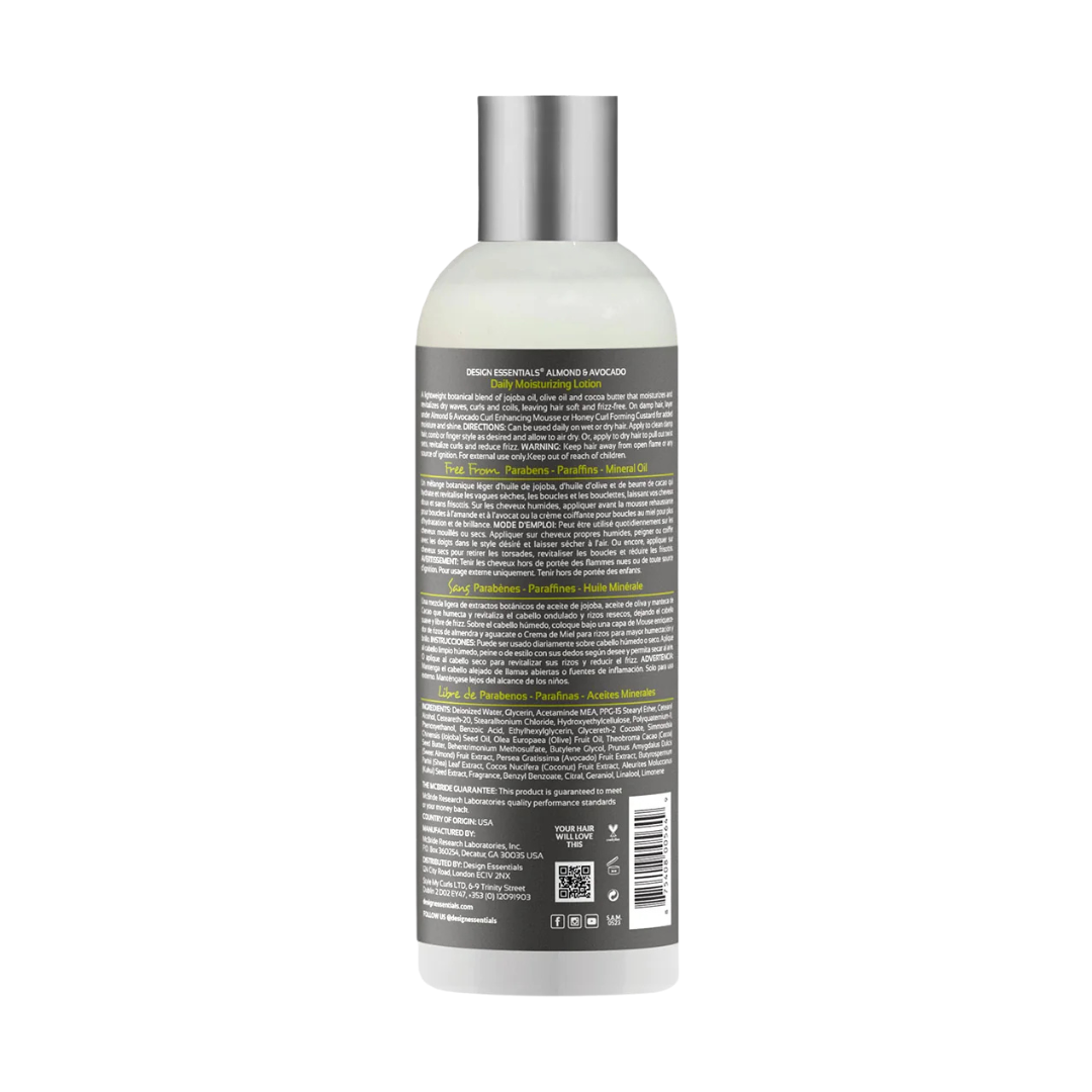 The back of a white plastic bottle with a metallic silver cap, featuring a dark gray label with white text and yellow accents, on a solid white background.