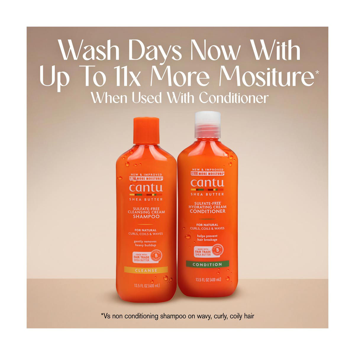 Cantu Cleansing Cream Shampoo with Shea Butter, 13.5 oz