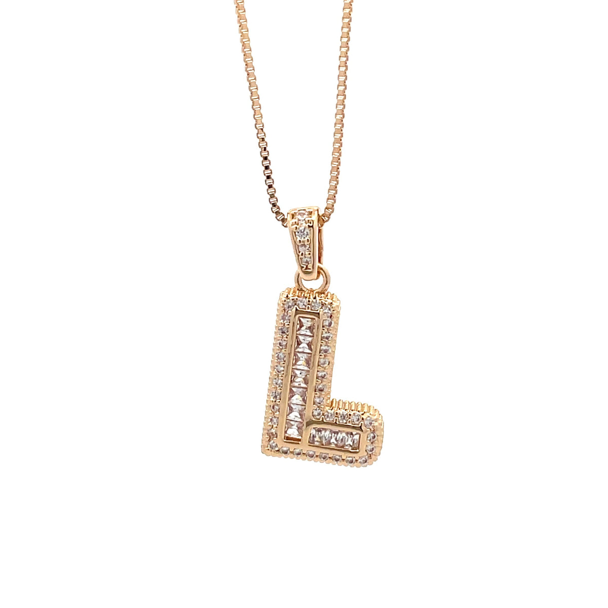 The One Jewelry gold tone letter L initial pendant necklace - DING-L