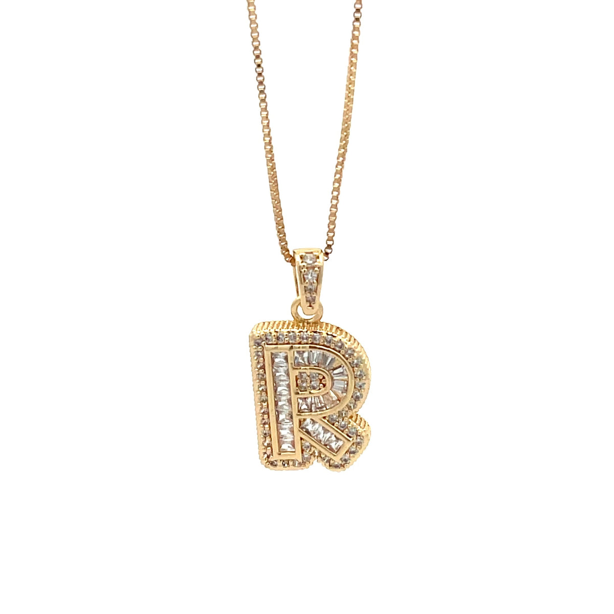 The One Jewelry gold tone letter R initial pendant necklace - DING-R
