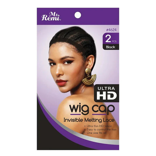 Ms. Remi HD Invisible Melting Wig Cap 2 pc, Black #4624 MS. REMI