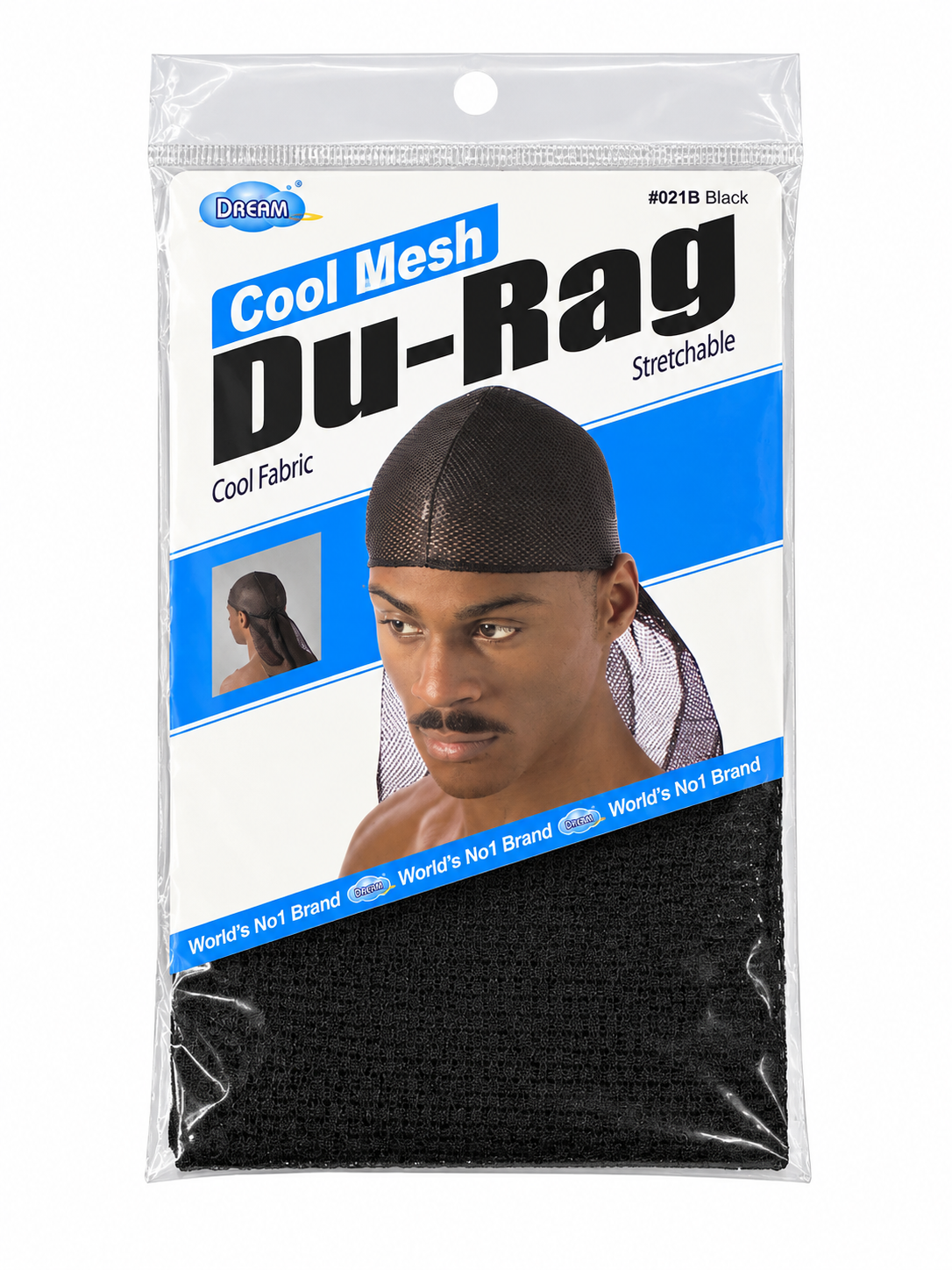 Dream World Cool Mesh Du-Rag #021B Black – original front package