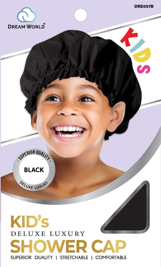Dream World DRE057B kids shower cap in black