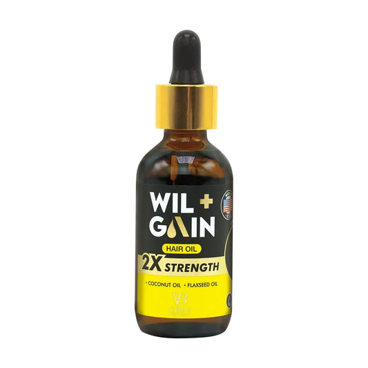 EBIN WIL+GAIN 2X Strength Moisturizing Hair Oil Coconut Oil and Flaxseed Oil