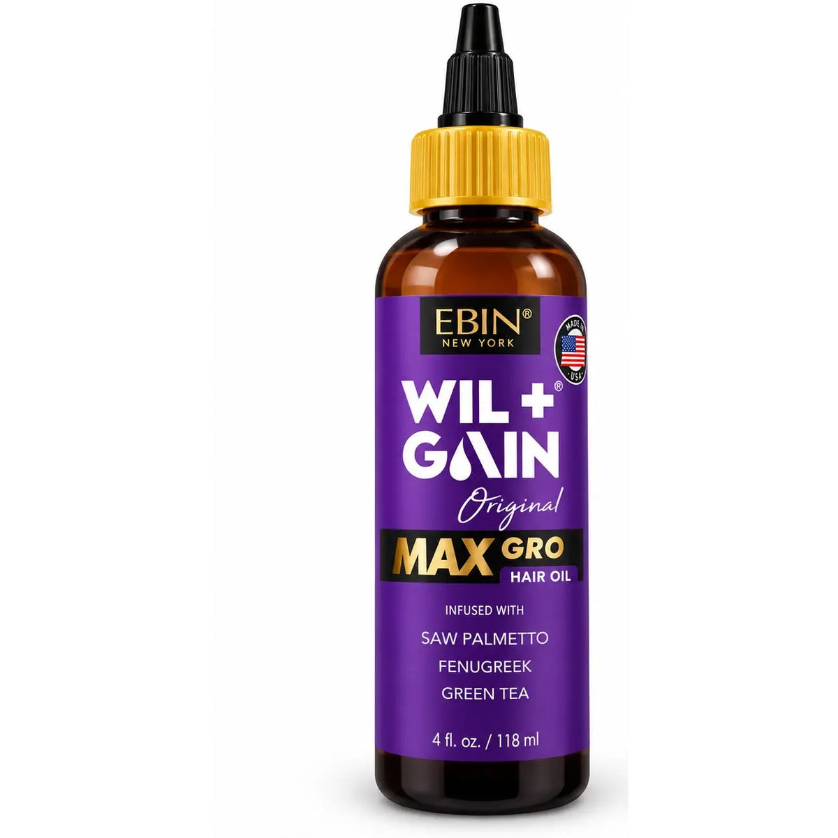 EBIN New York WIL+GAIN Original Max Gro Hair Oil 4 oz