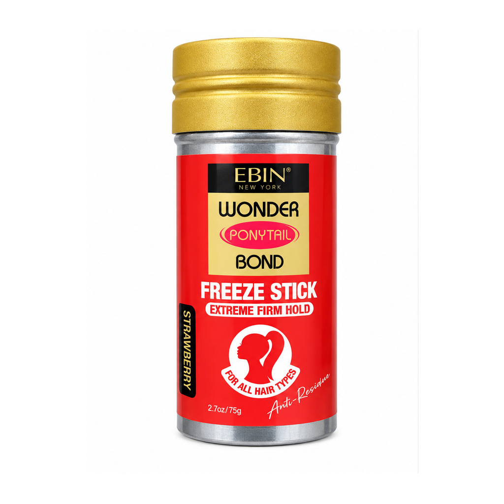 EBIN Wonder Ponytail Bond Freeze Stick Strawberry, red label, 2.7 oz