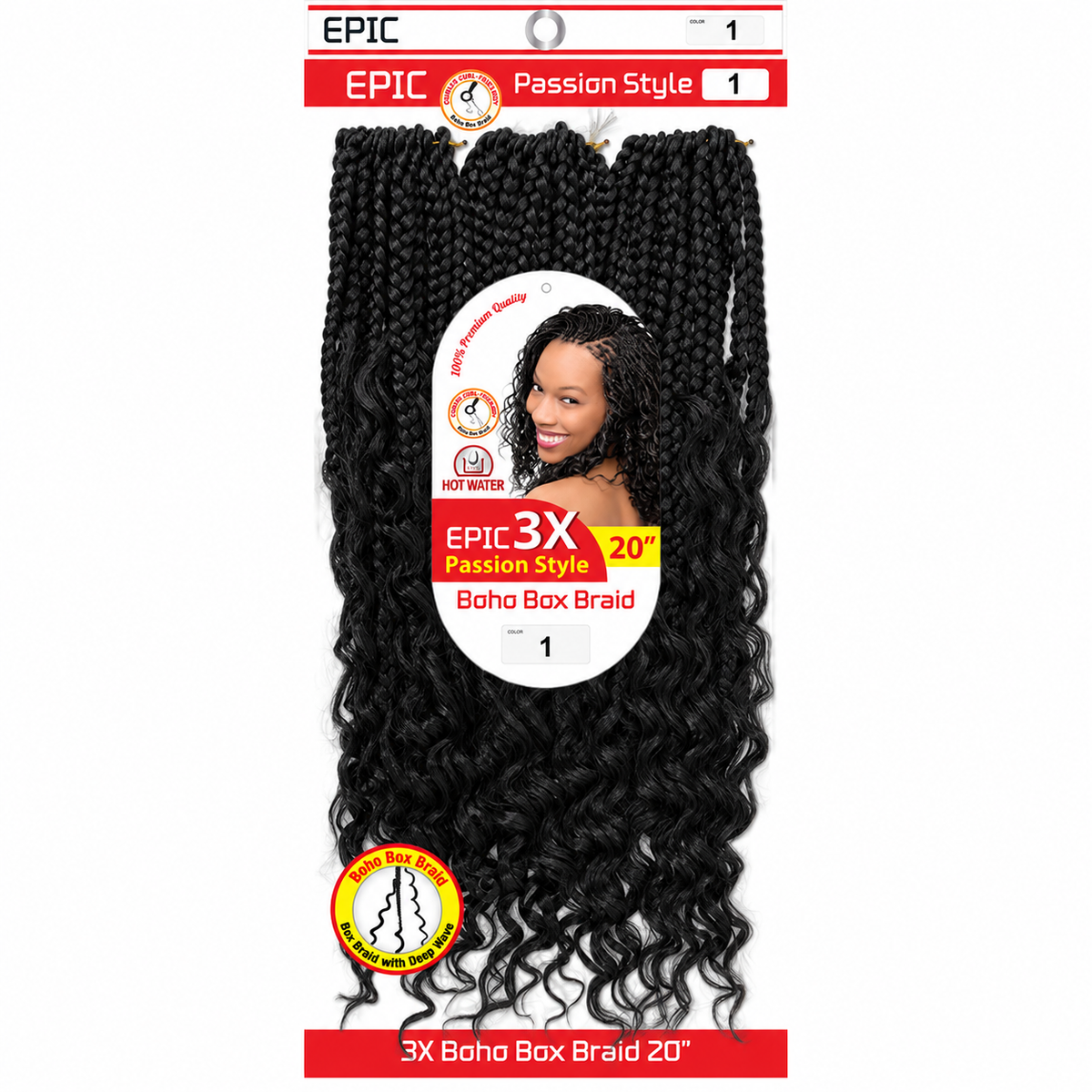 EPIC 3X Boho Box Braid 20 inch 1