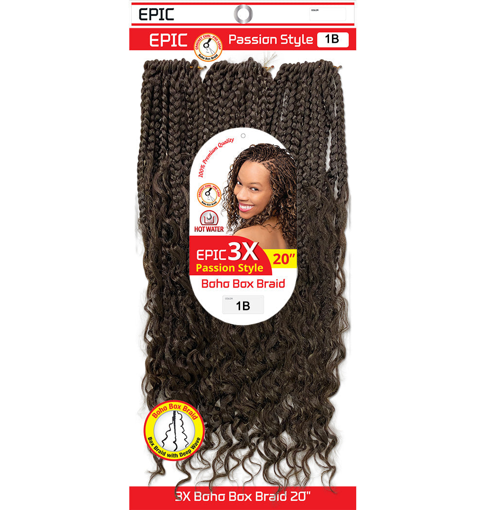 EPIC 3X Boho Box Braid 20 inch 1B