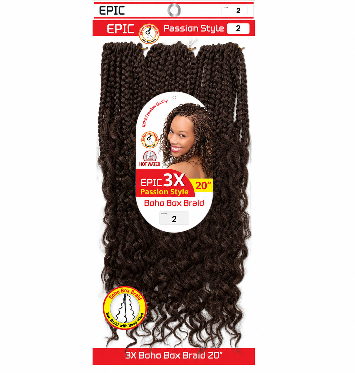 EPIC 3X Boho Box Braid 20 inch 2