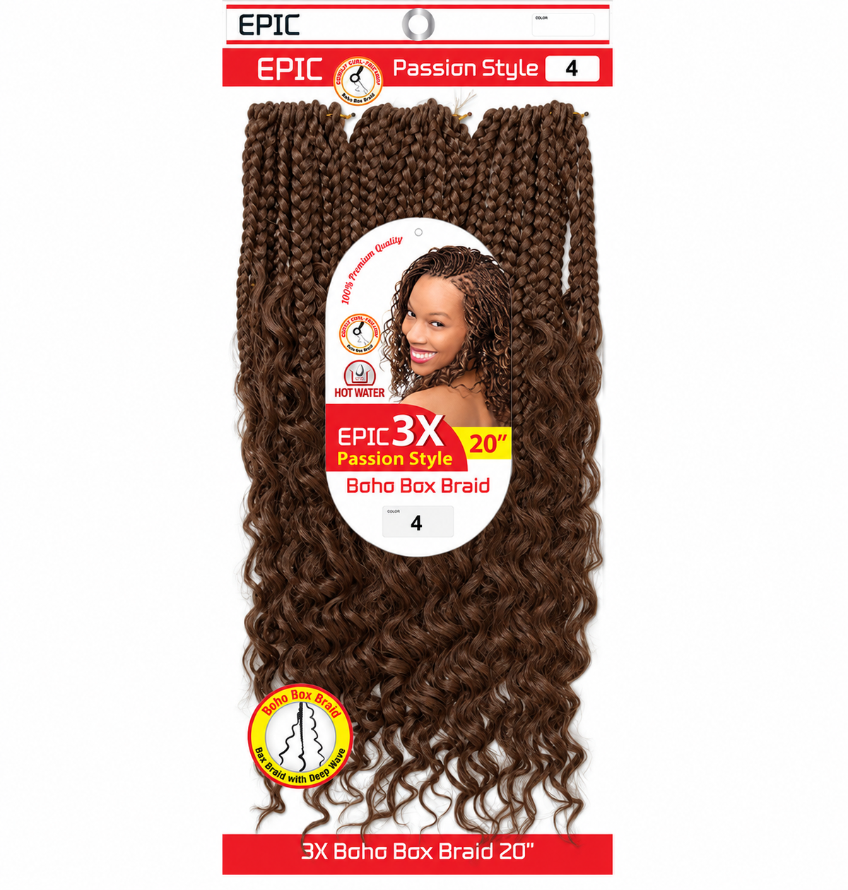 EPIC 3X Boho Box Braid 20 inch 4