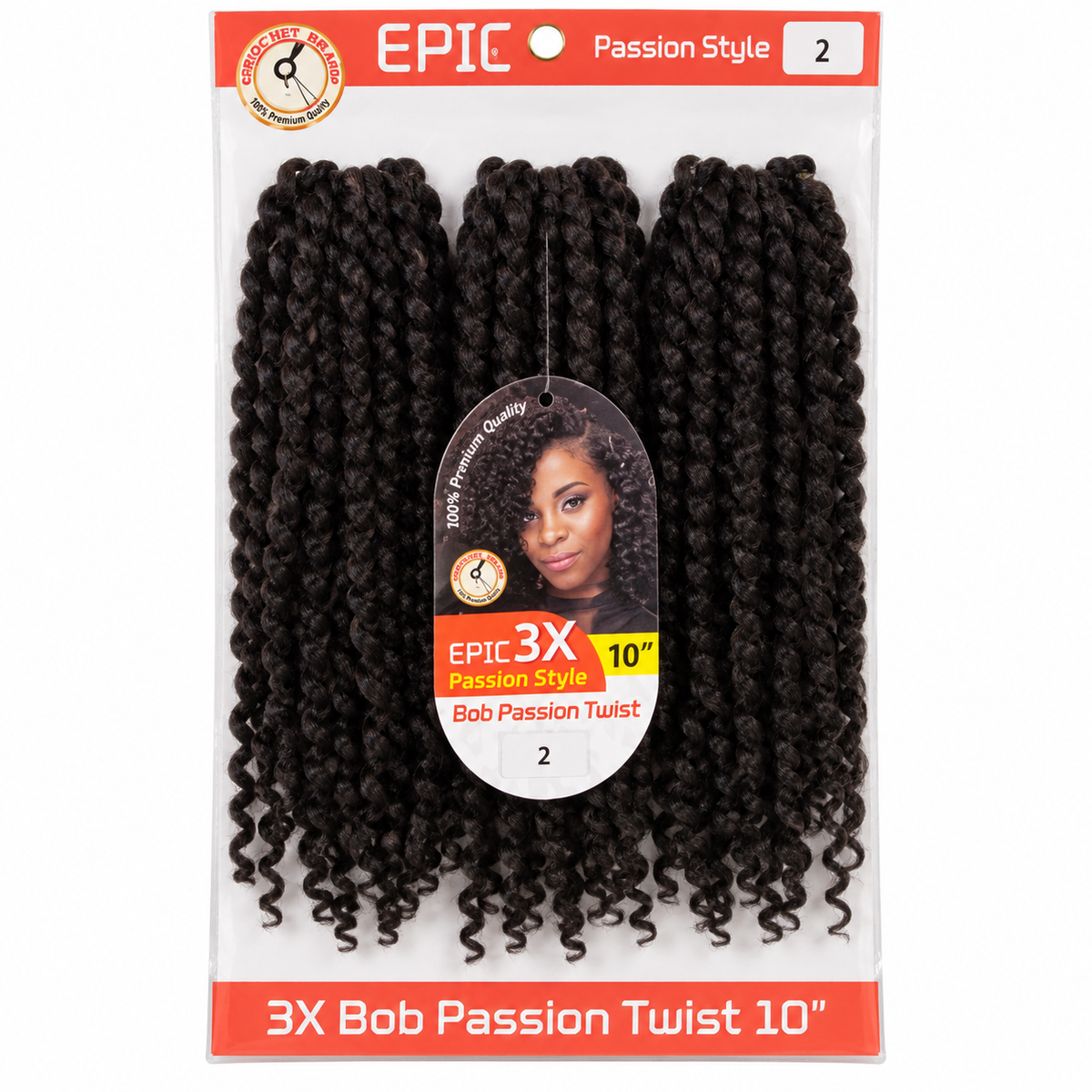 Epic 3X Bob Passion Twist 10" retail package color 2