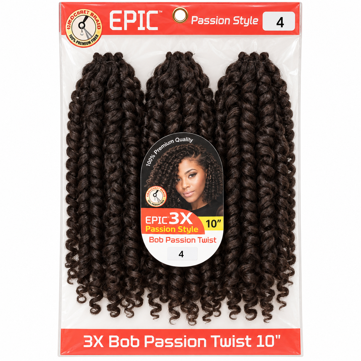Epic 3X Bob Passion Twist 10" retail package color 4
