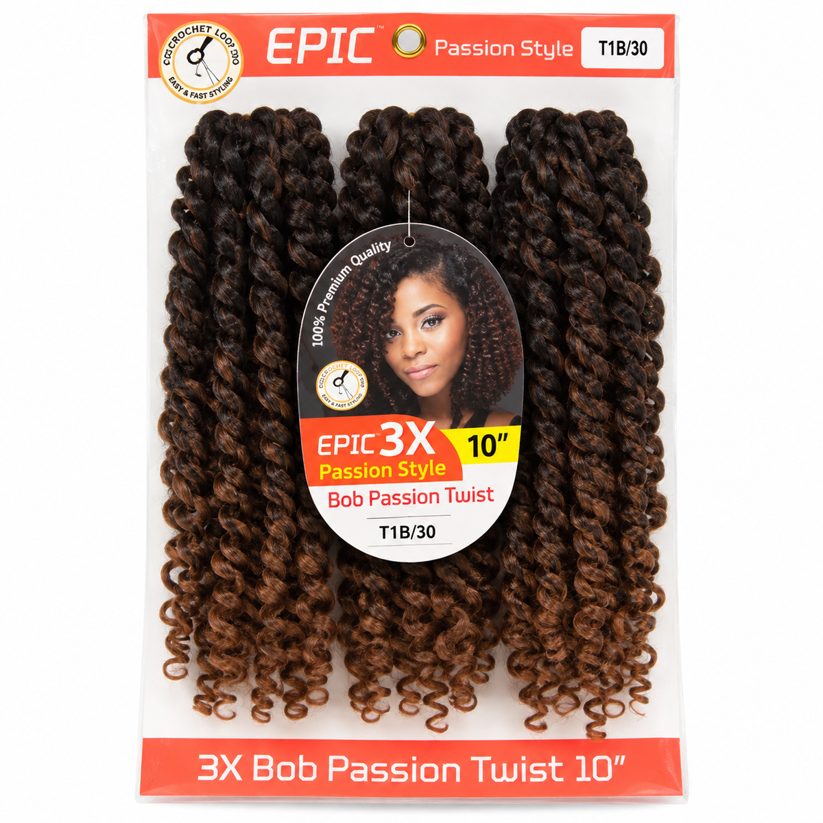Epic 3X Bob Passion Twist 10" T1B/30
