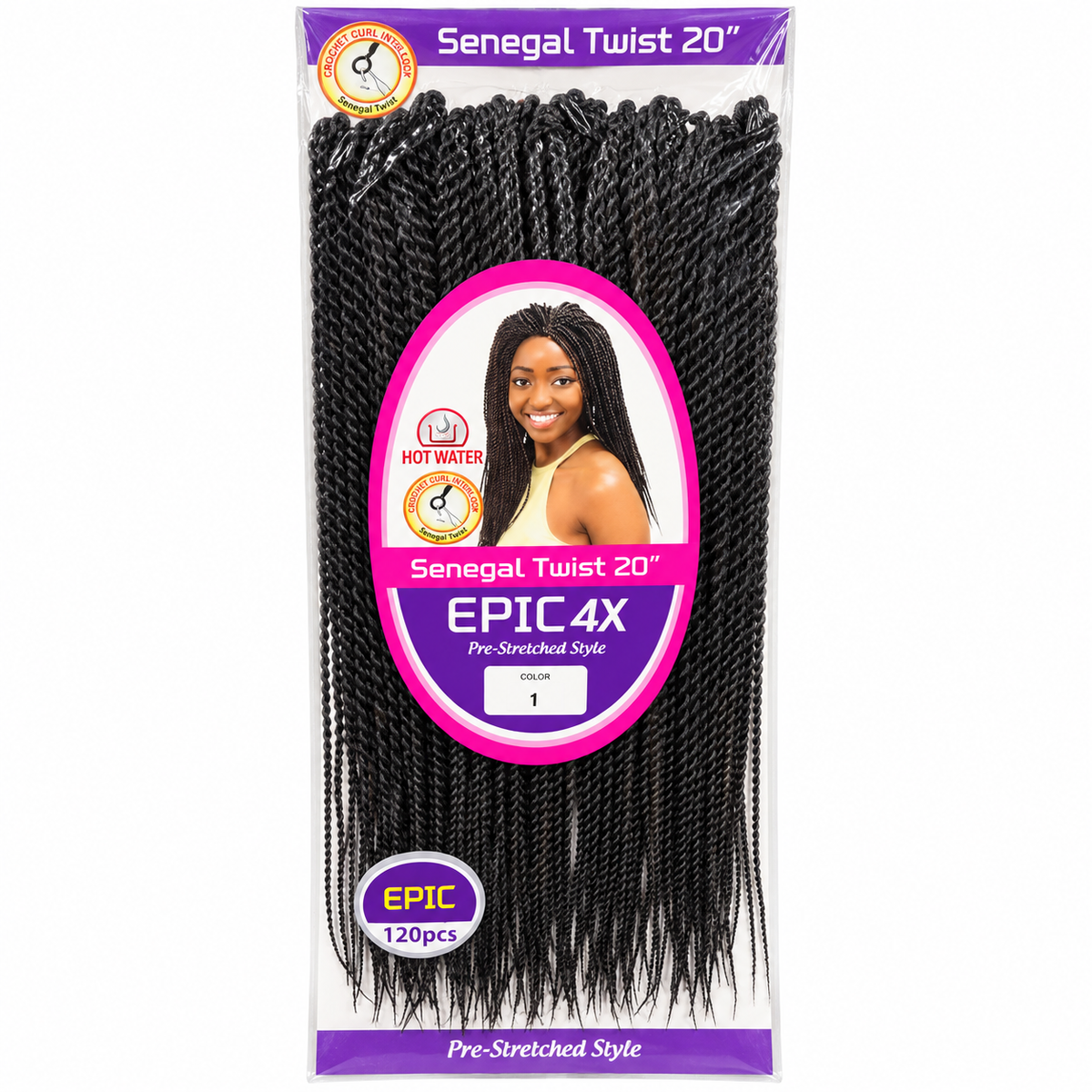 EPIC 4X Senegal Twist 20 inch color 1 package