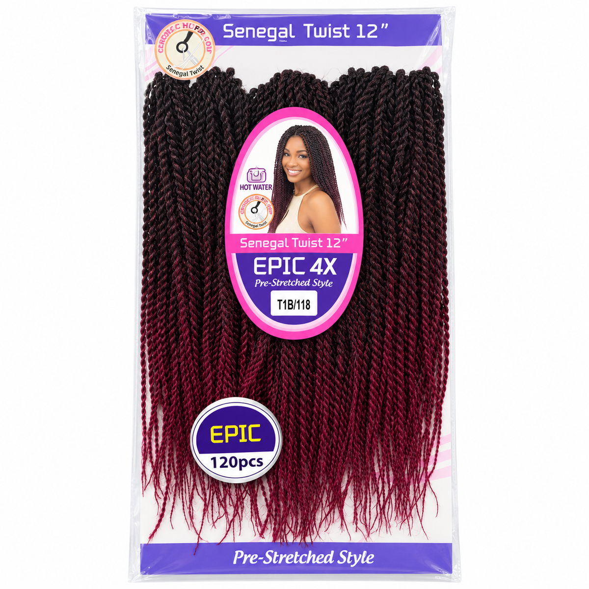 EPIC 4X Senegal Twist 12 inch T1B/118 120-piece package