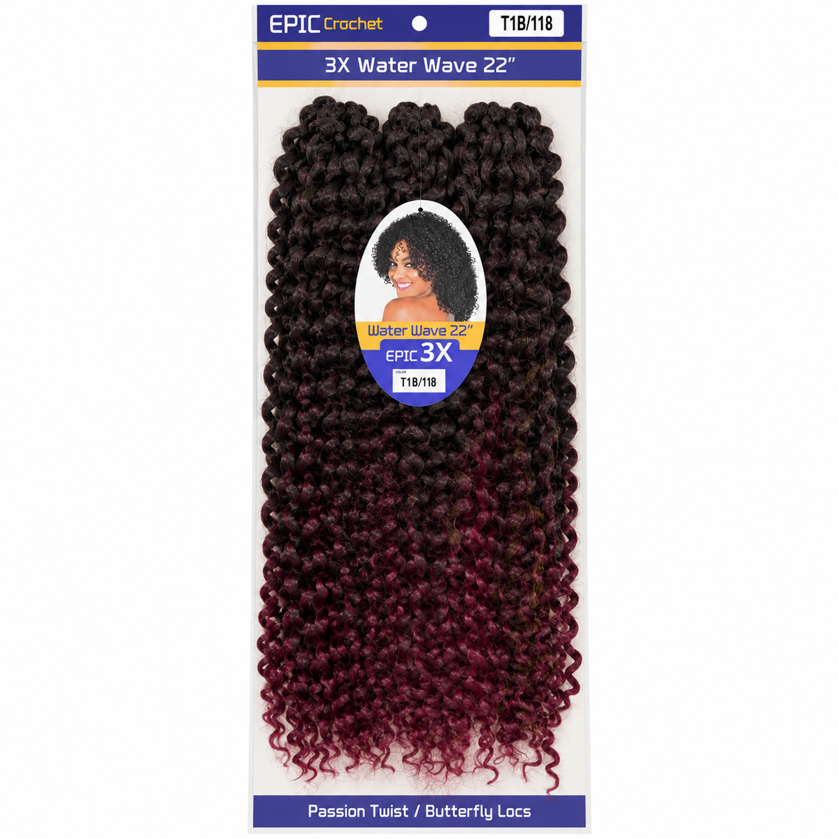 EPIC 3X Water Wave 22" — color T1B/118 package