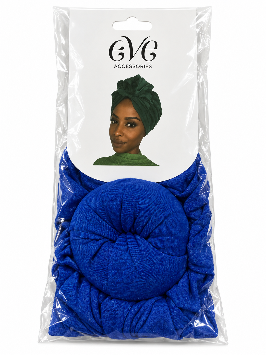 Eve Accessories front knot turban in Blue