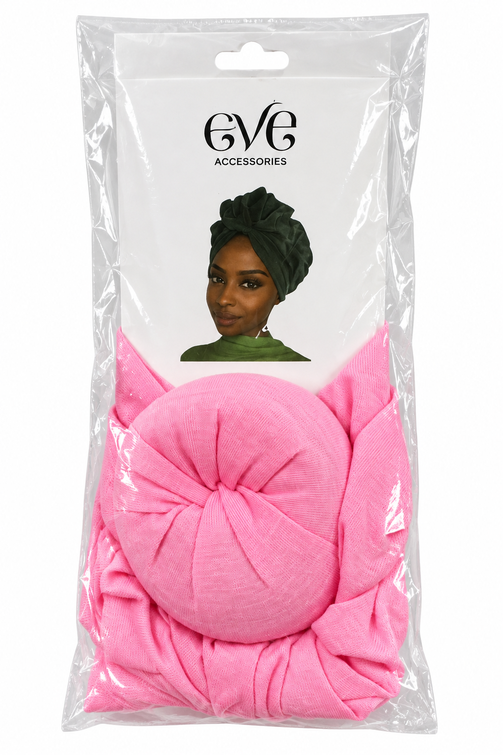 Eve Accessories front knot turban in Pink