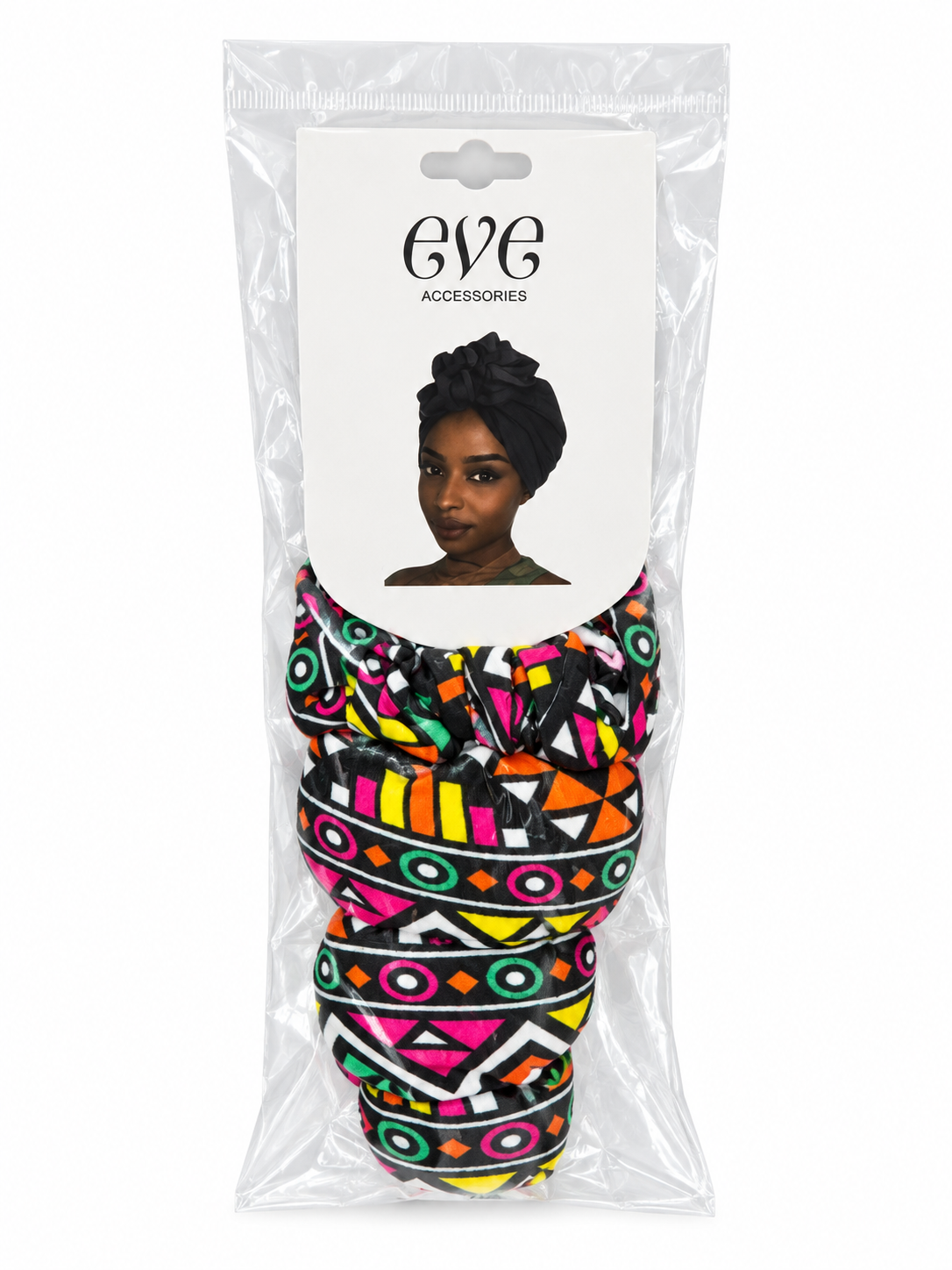 Eve GRH-321 turban - Pink Orange Stripe