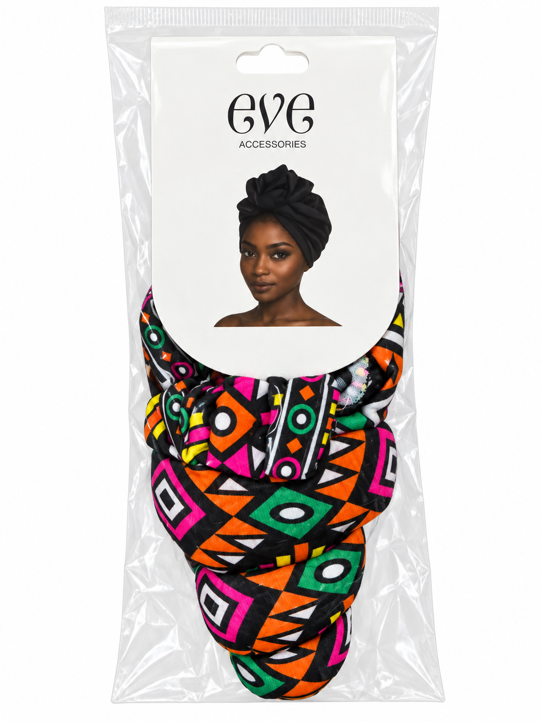 Eve GRH-321 turban - Pink Orange Diamond