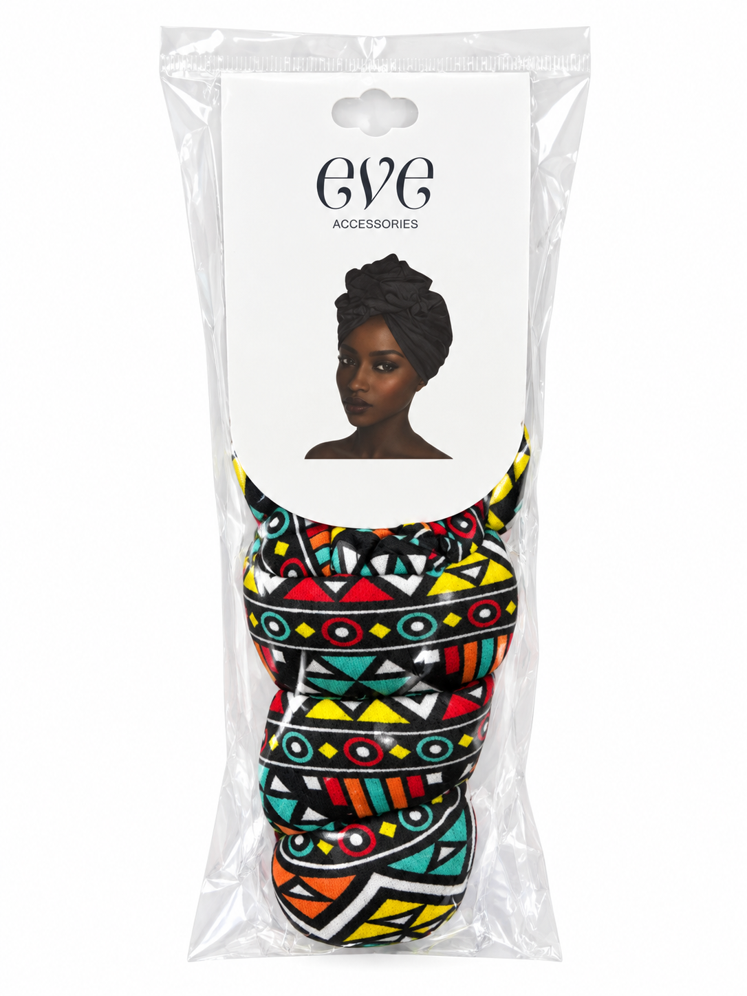 Eve GRH-321 turban - Turquoise Yellow Stripe