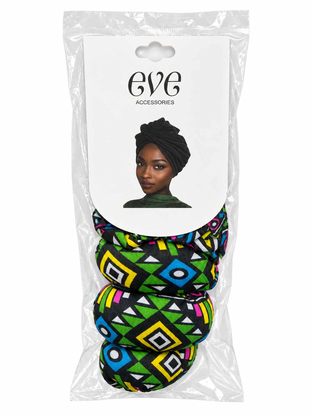 Eve GRH-321 turban - Green Blue Diamond