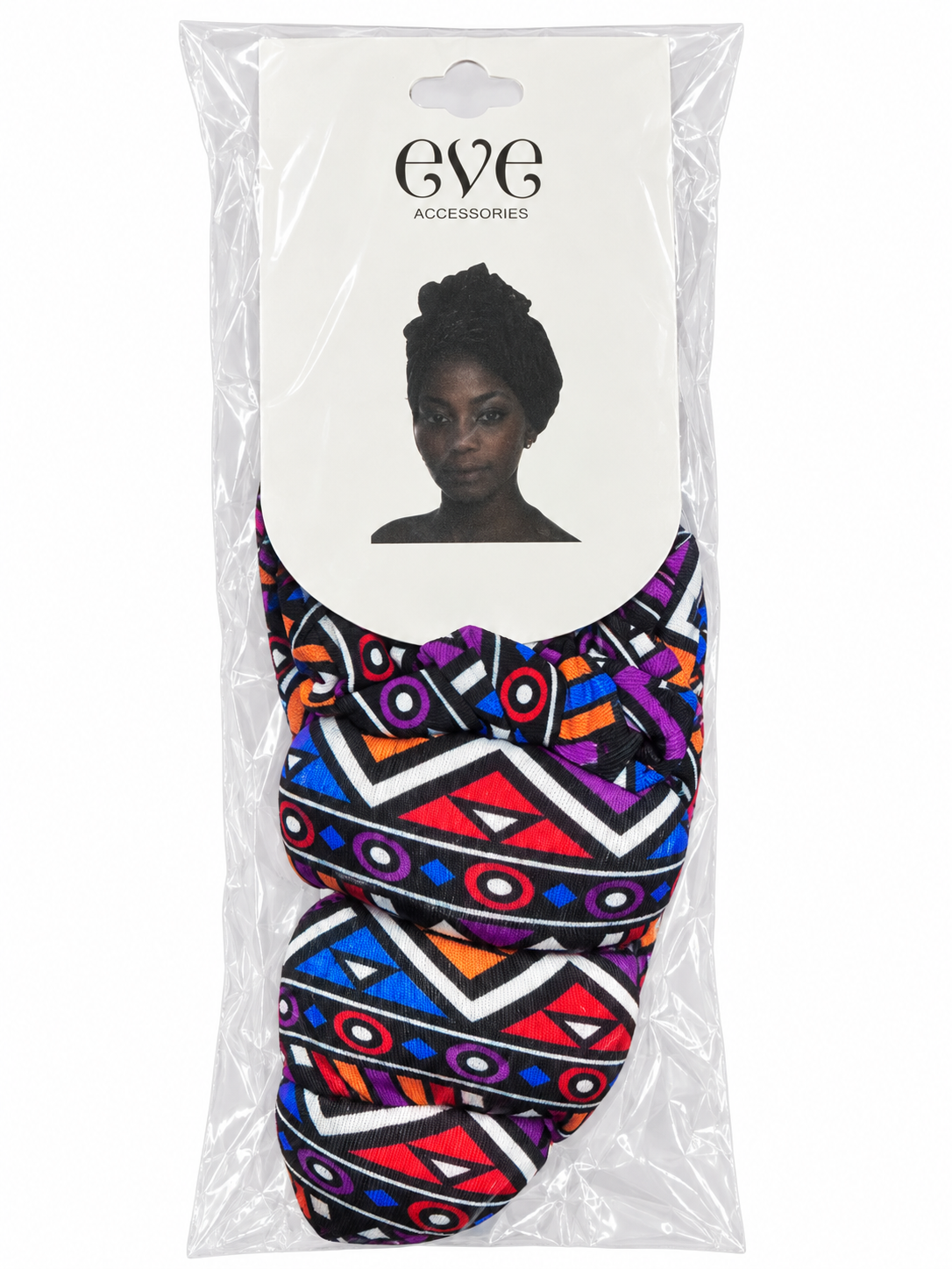 Eve GRH-321 turban - Purple Blue Stripe