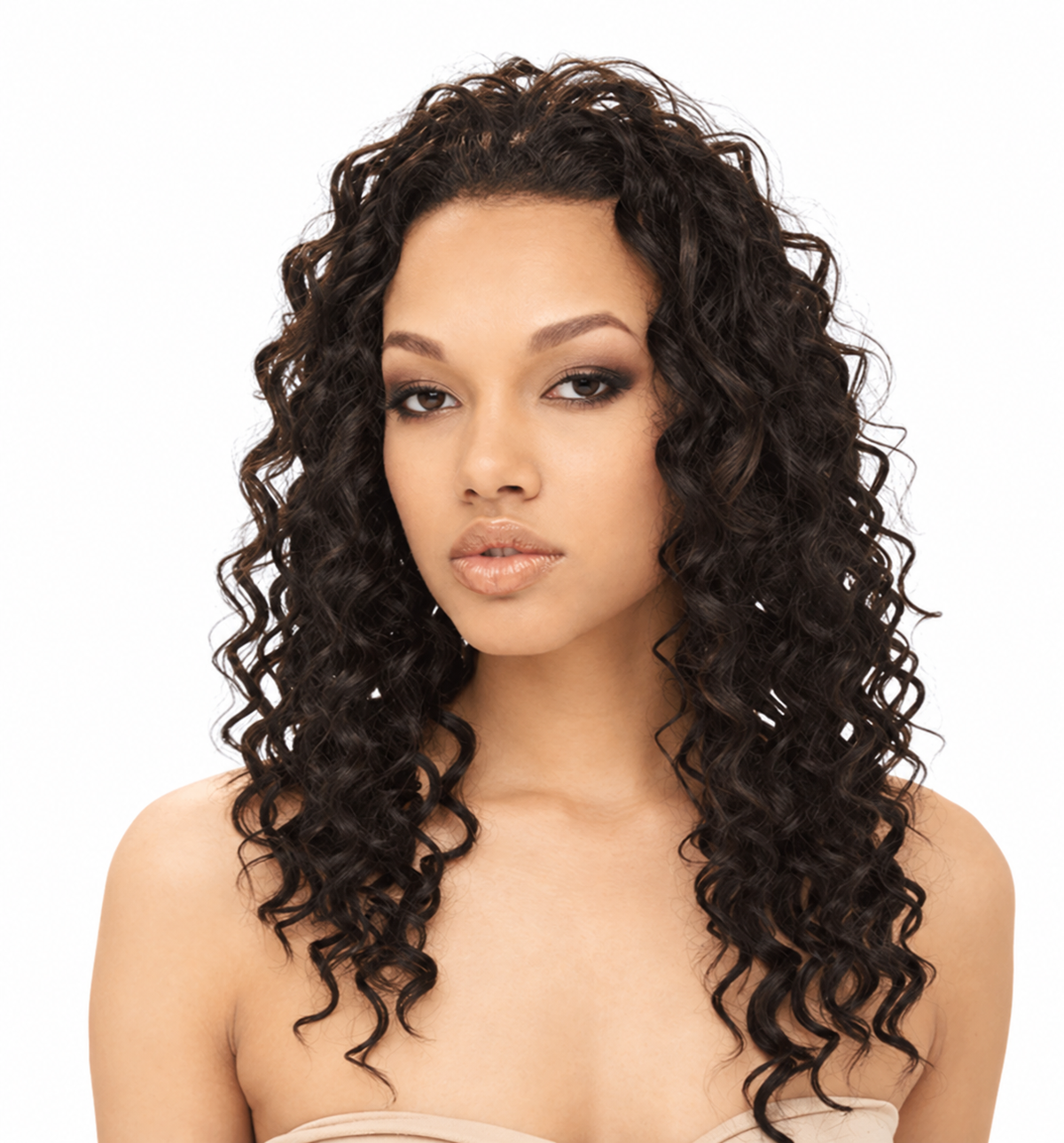 Freetress Equal Appeal restored catalog model showing curly styling example