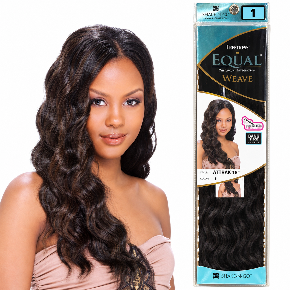 Freetress Equal Attrak 18 inch color 1 package and restored catalog model in PM1B/30