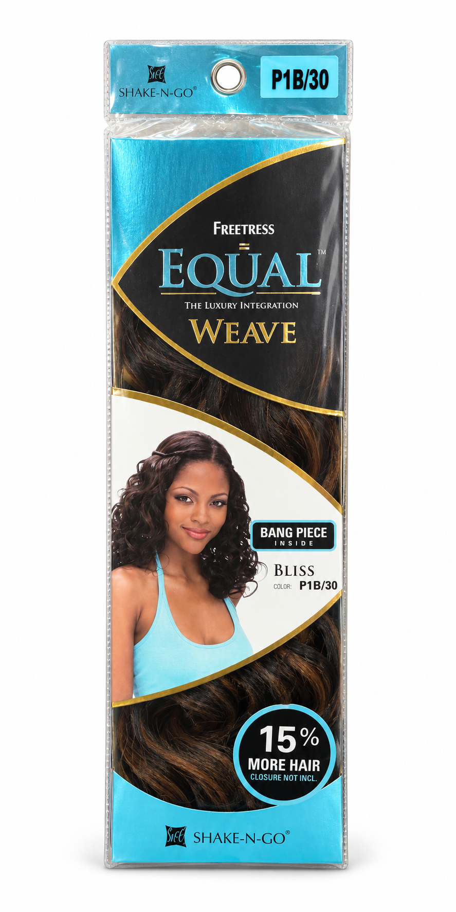 Freetress Equal Bliss 18-inch synthetic weave package in color P1B/30