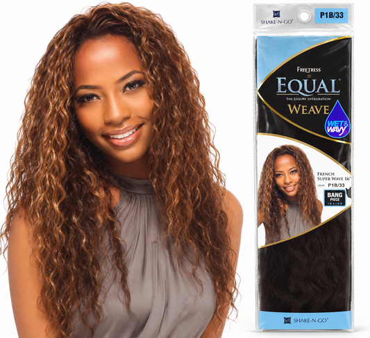 Freetress Equal French Super Wave 16 inch catalog styling example and P1B/33 package