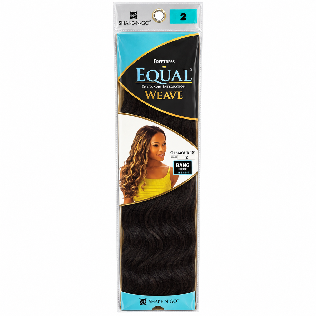 Freetress Equal Glamour 18 inch synthetic weave color 2 package