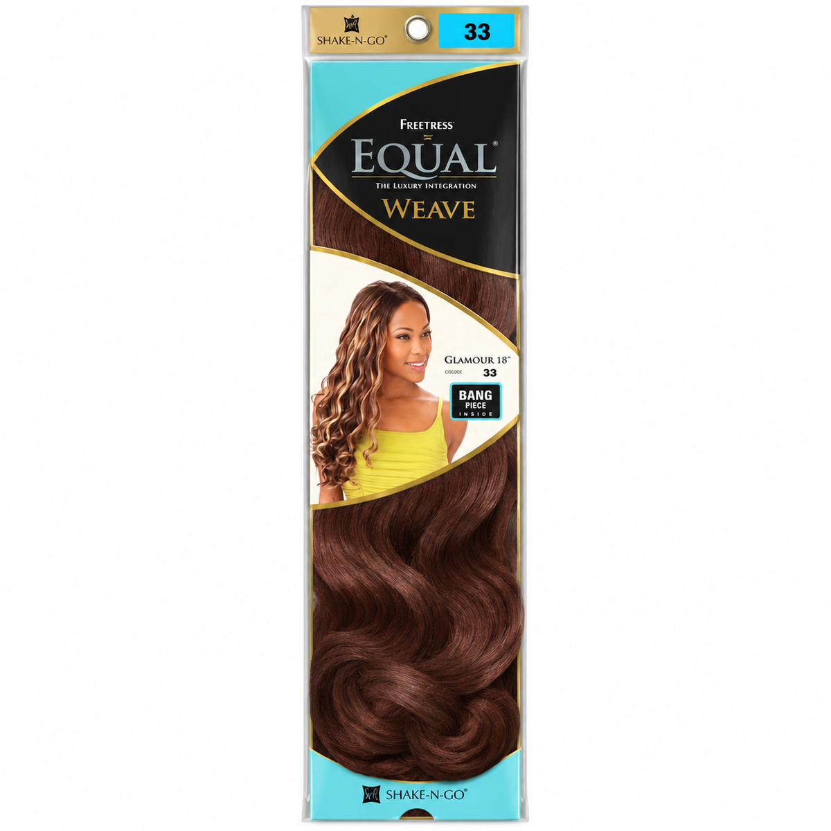 Freetress Equal Glamour 18 inch synthetic weave color 33 package