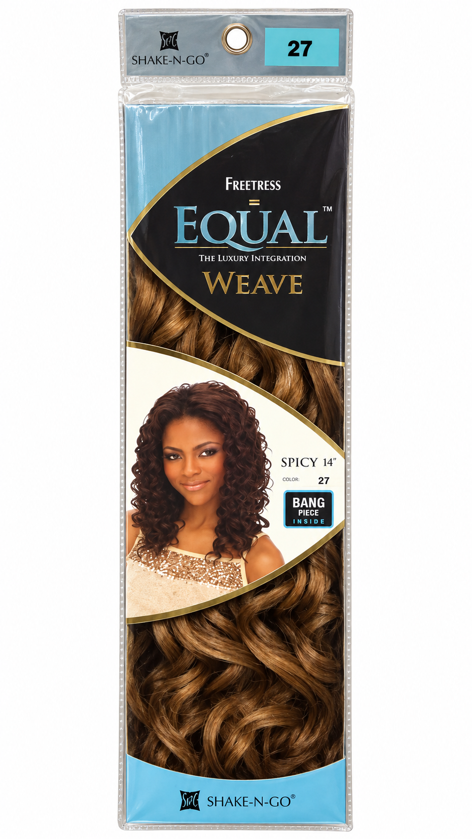 Freetress Equal Spicy 14-inch synthetic weave package in color 27