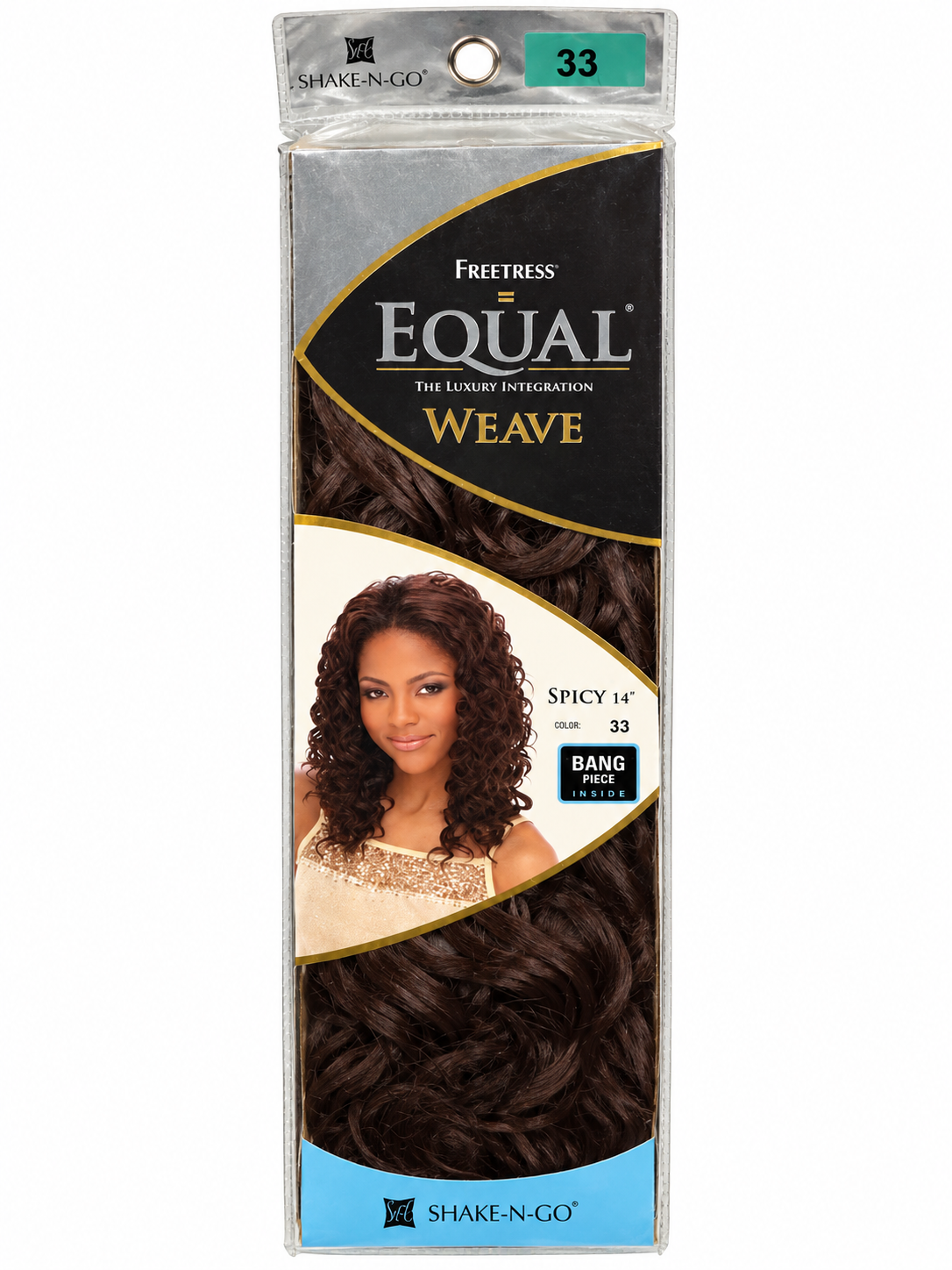 Freetress Equal Spicy 14-inch synthetic weave package in color 33