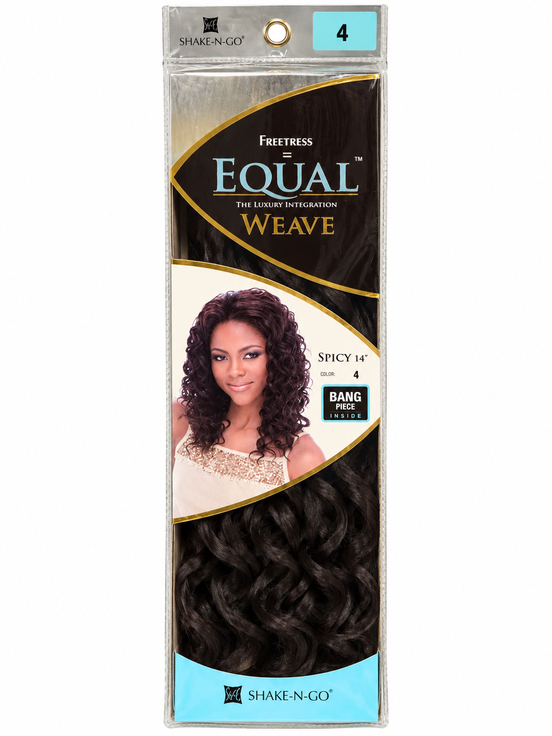 Freetress Equal Spicy 14-inch synthetic weave package in color 4