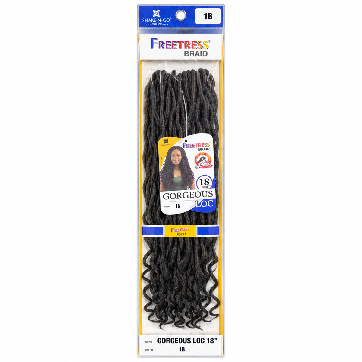 Freetress Gorgeous Loc 18 inch full retail pack color 1B