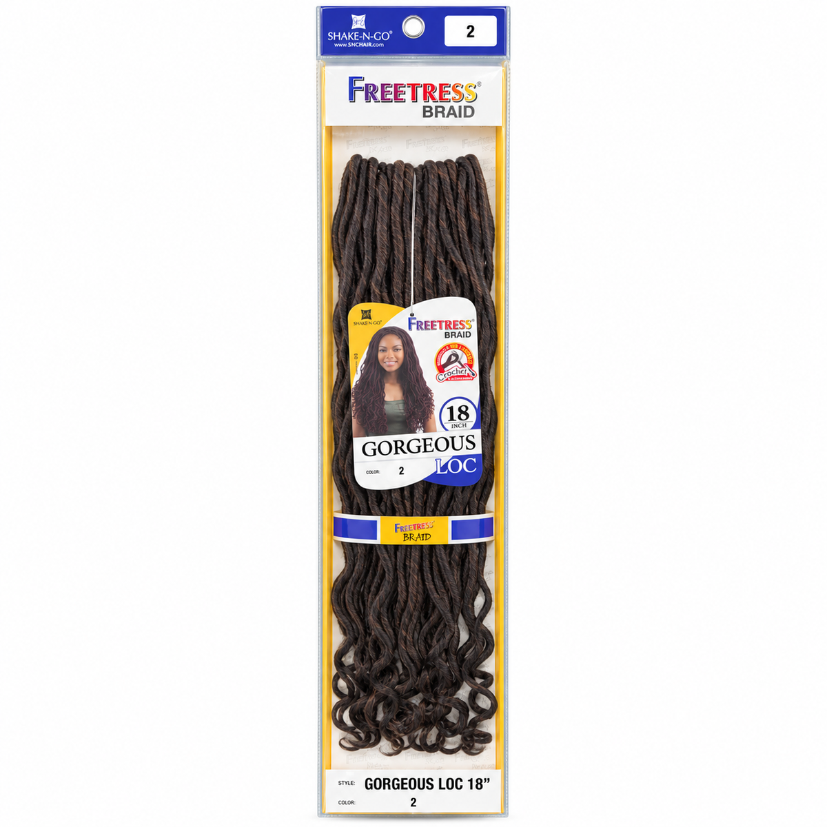 Freetress Gorgeous Loc 18 inch full retail pack color 2