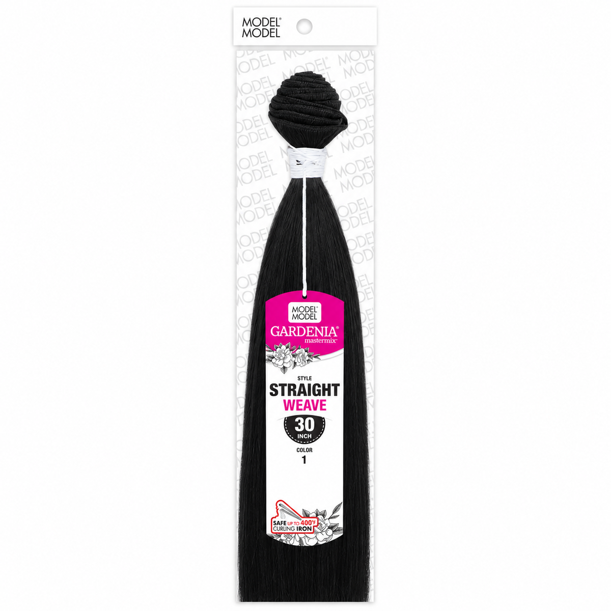 Model Model Gardenia Straight full retail package, color 1, 30 inches, 1 weft bundles
