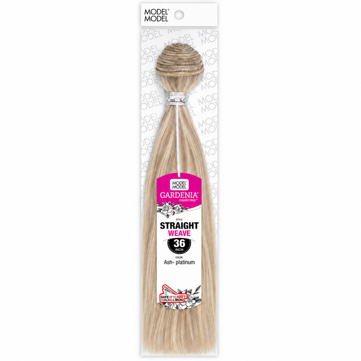 Model Model Gardenia Straight full retail package, color Ash- platinum, 36 inches