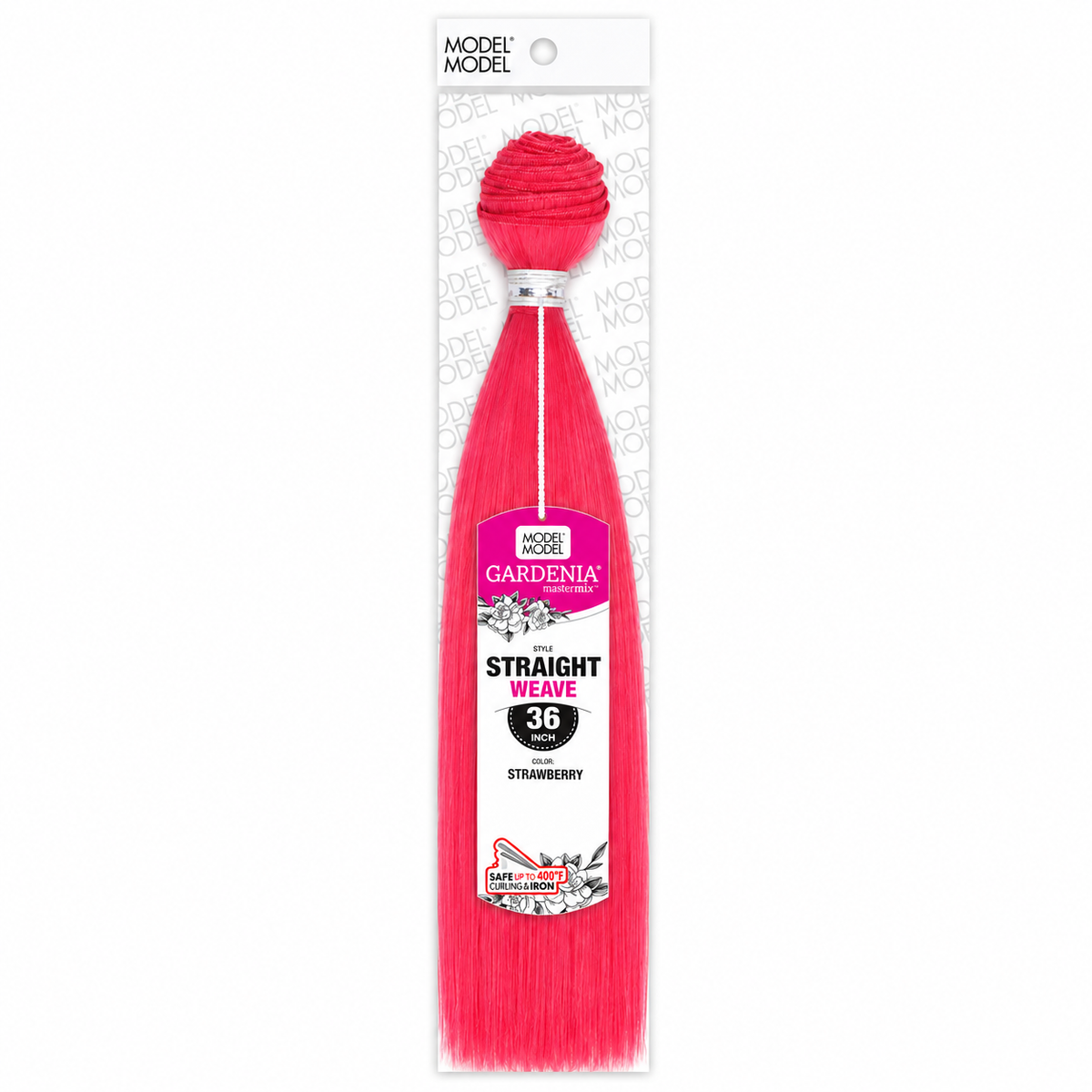 Model Model Gardenia Straight full retail package, color Strawberry, 36 inches
