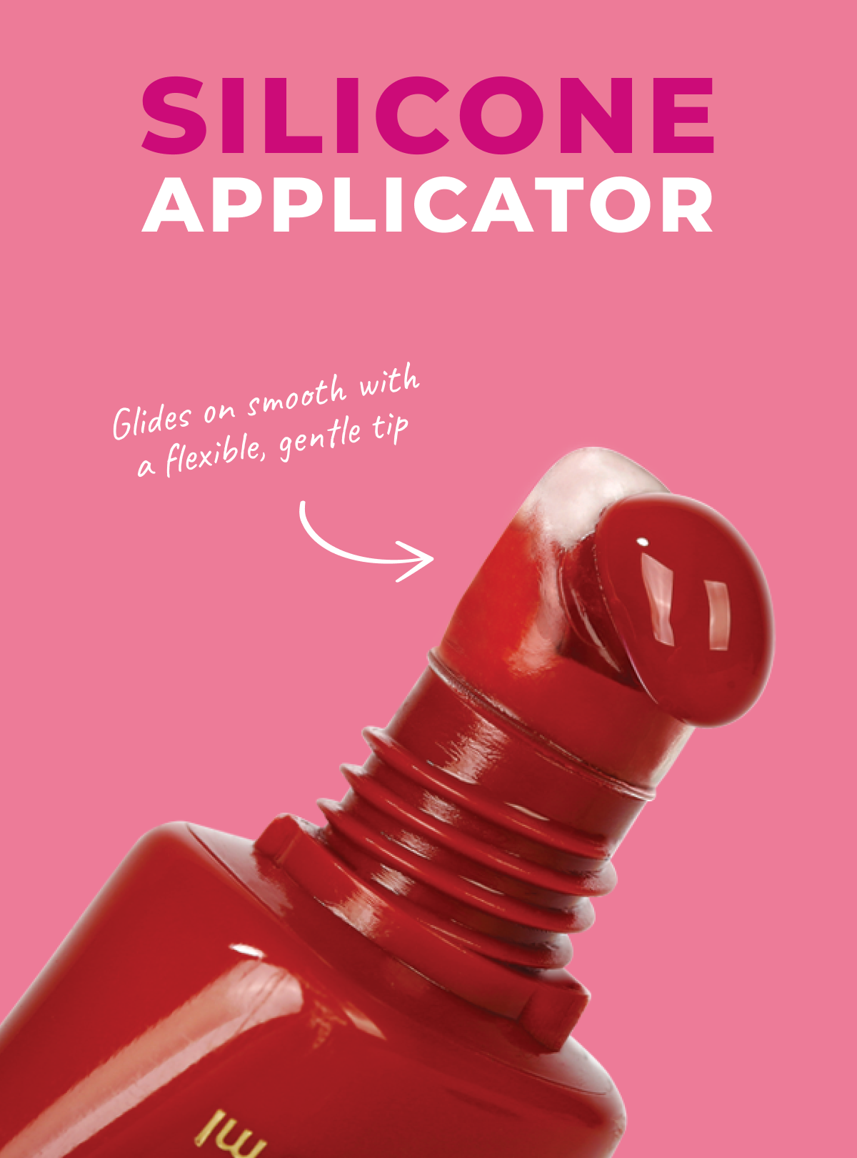 Absolute New York Gloss Slick Peptide Tinted Balm – Silicone applicator close-up