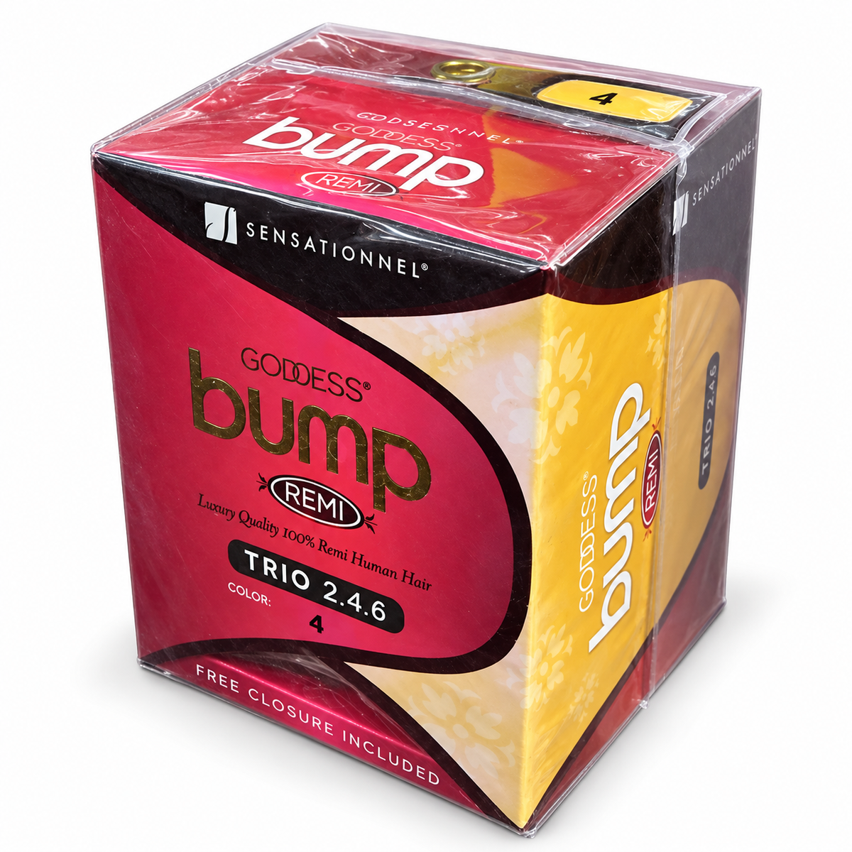 Sensationnel Goddess Bump Remi Trio color 4 box on white background