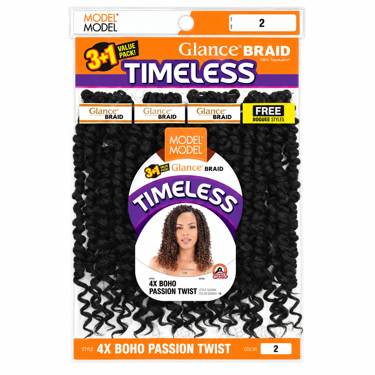 Model Model Glance Timeless 4X Boho Passion Twist full retail package, color 2