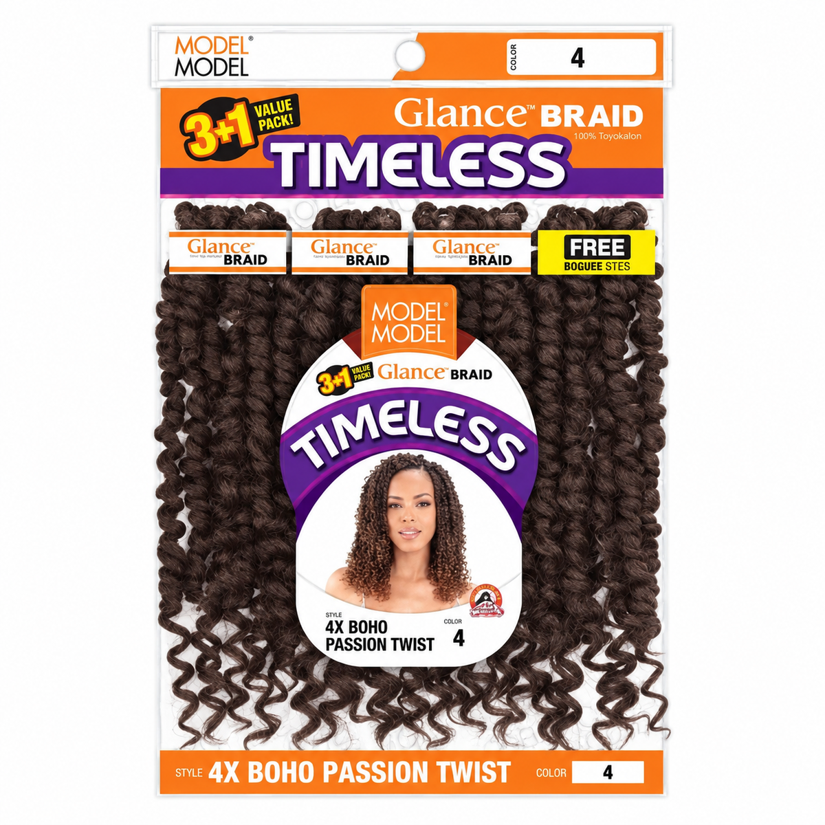 Model Model Glance Timeless 4X Boho Passion Twist full retail package, color 4