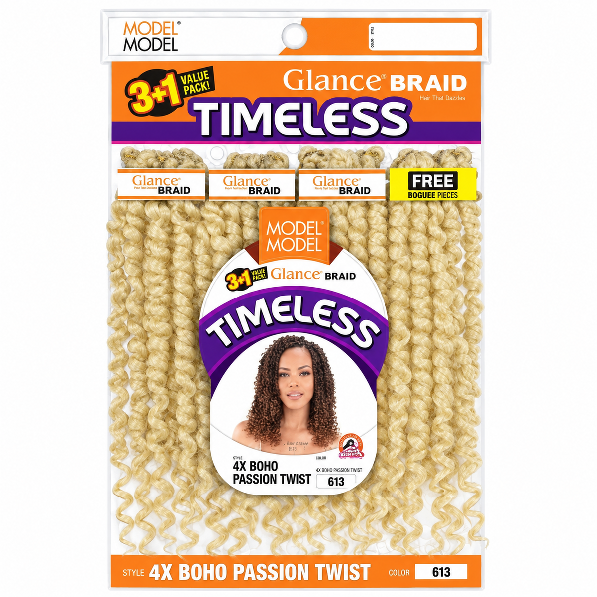Model Model Glance Timeless 4X Boho Passion Twist full retail package, color 613